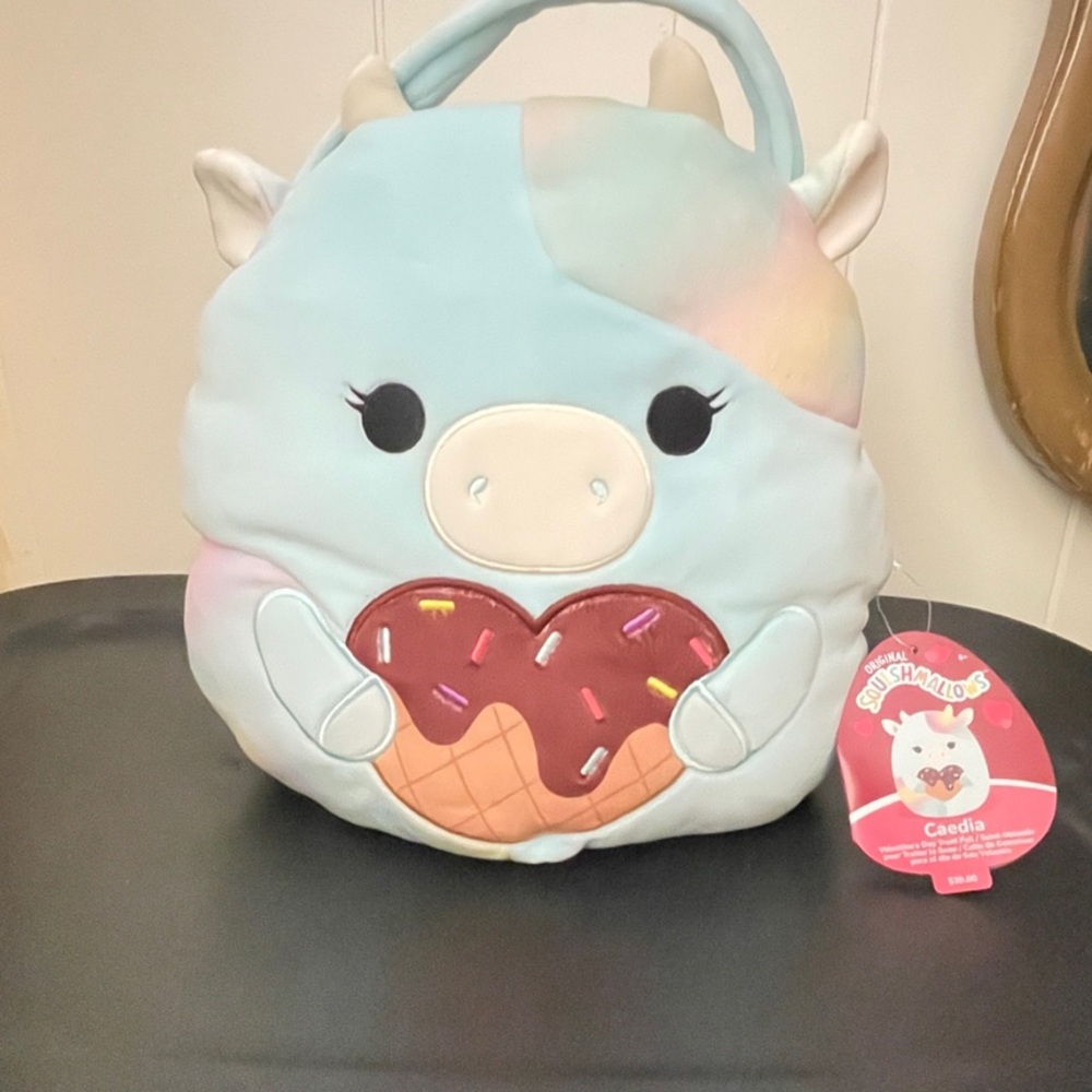 Squishmallows Blue and Pink Plush Bag